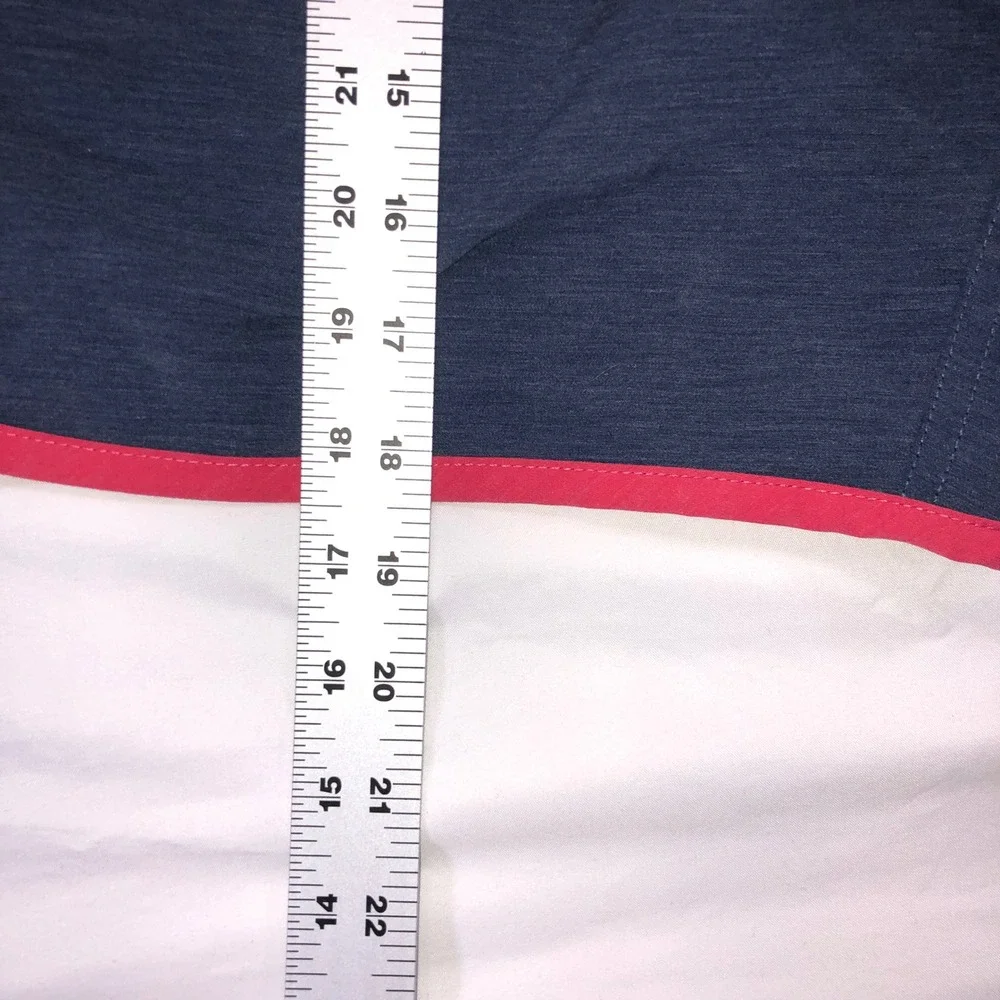 George Mens Swim Trunks Blue Cove Red Trim Board Shorts Size M 32-34 GM29397
